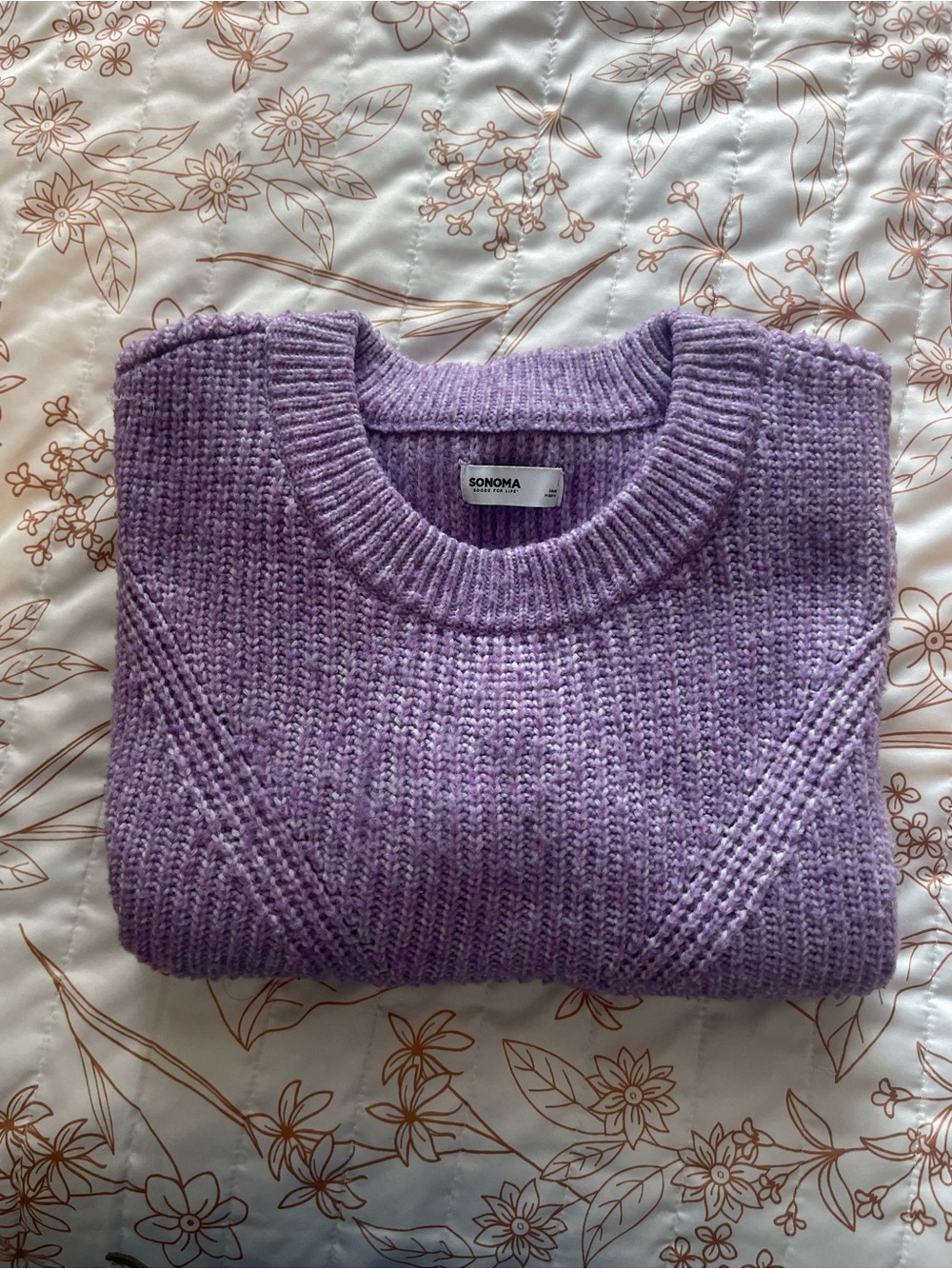 Sonoma Pastel Purple Crewneck Sweater
